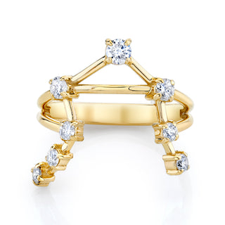 14k Prong Set Libra Constellation Ring | Ready to Ship Yellow Gold 6  by Logan Hollowell Jewelry