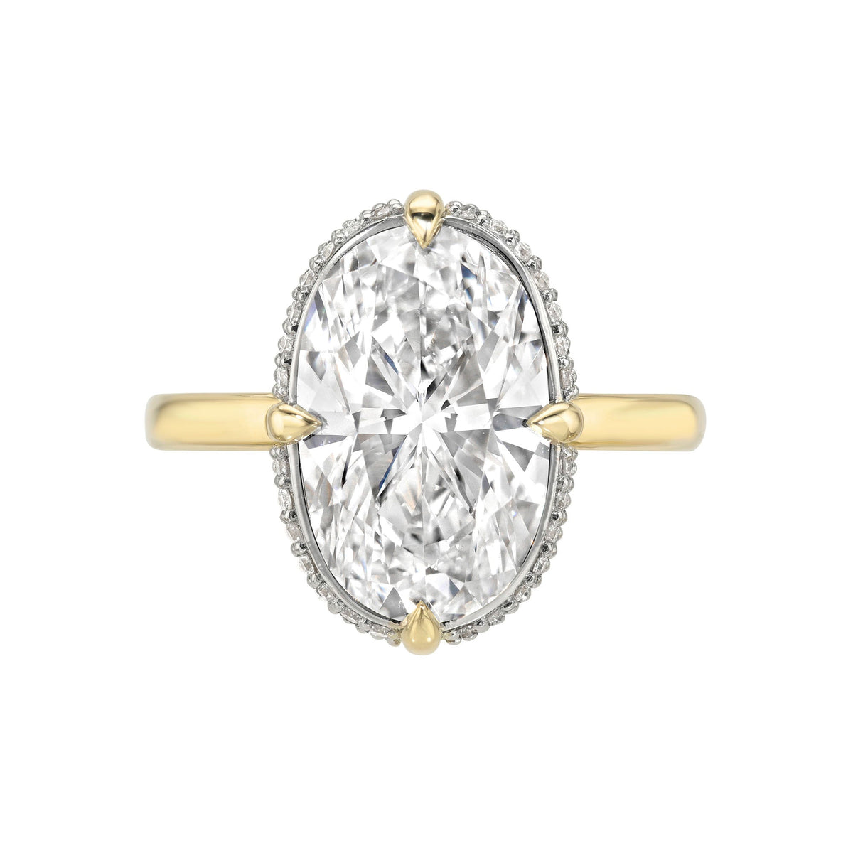 The Hera Setting Yellow Gold by Logan Hollowell Jewelry