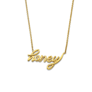 Honey Necklace with Diamonds Yellow Gold   by Logan Hollowell Jewelry