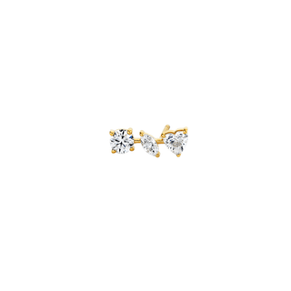 Harmony Intuition Diamond Stud | Ready to Ship Yellow Gold Single Right  by Logan Hollowell Jewelry