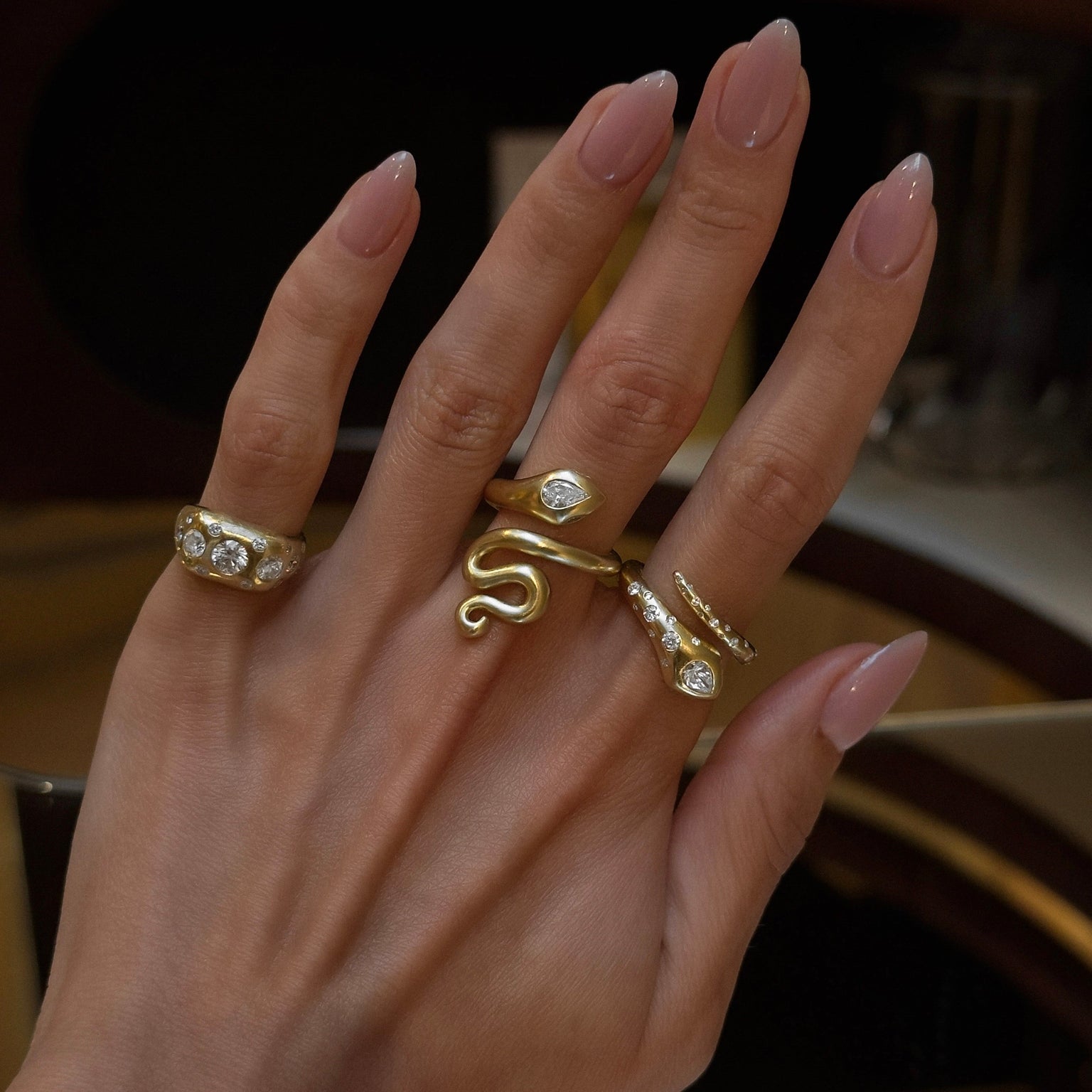 Kundalini Diamond Oracle Ring by Logan Hollowell Jewelry