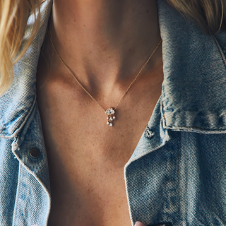 Diamond Rain Cloud Necklace    by Logan Hollowell Jewelry