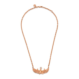 Diamond Bezel Isis Necklace    by Logan Hollowell Jewelry