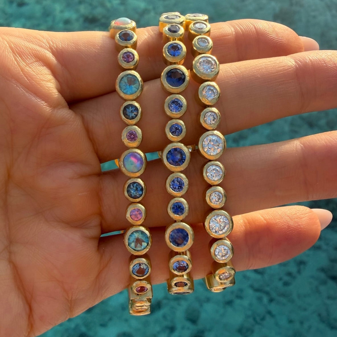 Diamond Bubble Bracelet by Logan Hollowell Jewelry