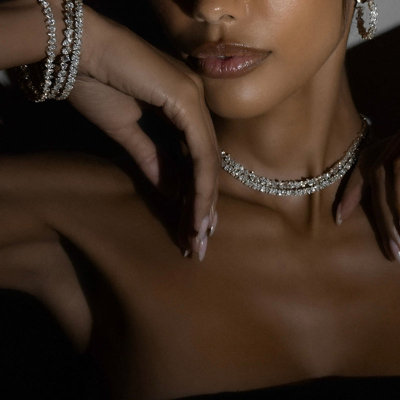 Fortuna Diamond Tennis Necklace (One off 15.25") by Logan Hollowell Jewelry