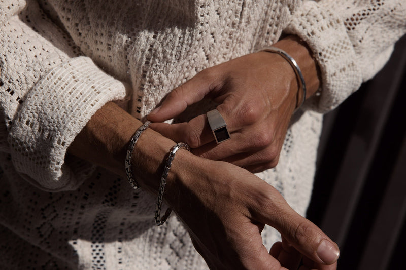 Men's Hollow Chain Bracelet by Logan Hollowell Jewelry