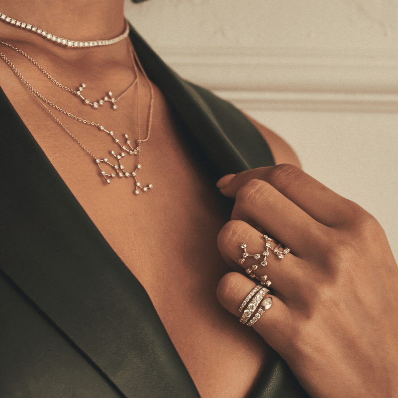 Sagittarius Diamond Constellation Ring by Logan Hollowell Jewelry