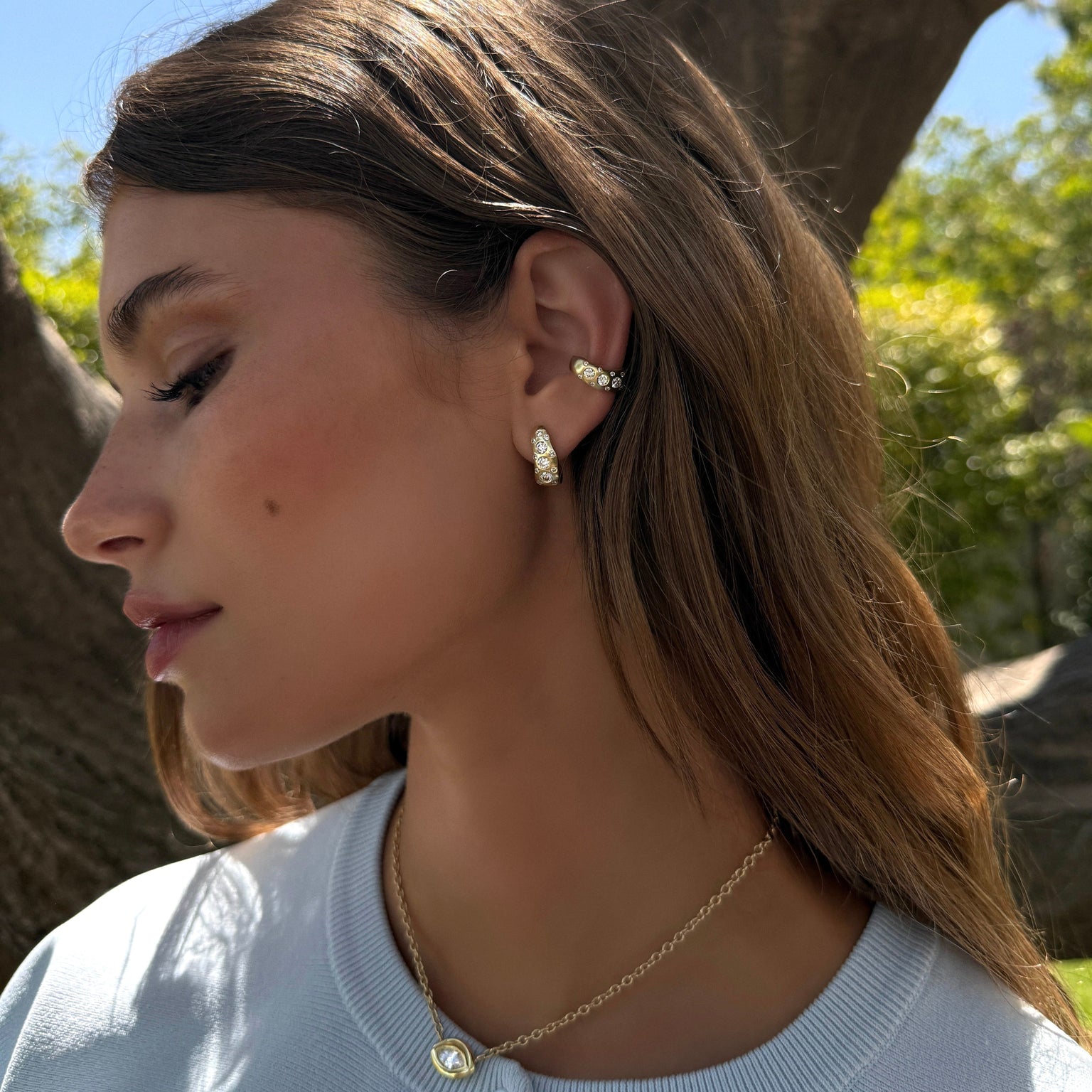 Oracle Diamond Ear Cuff by Logan Hollowell Jewelry