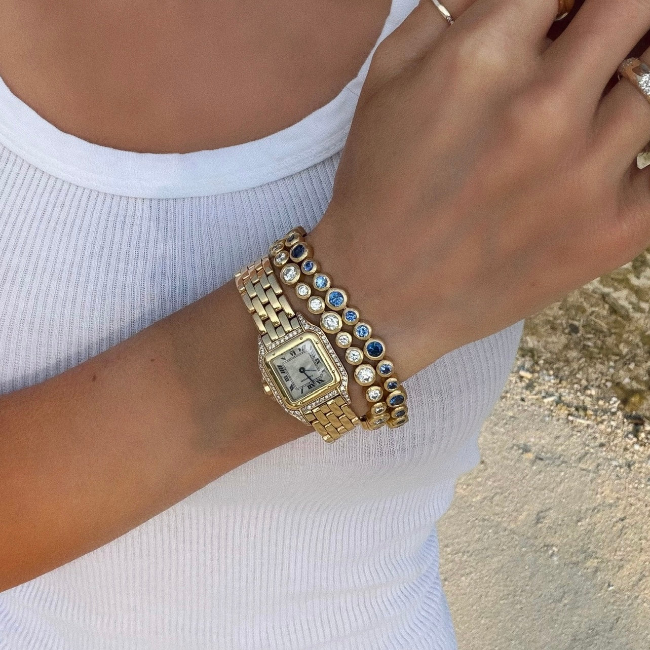 Diamond Bubble Bracelet by Logan Hollowell Jewelry