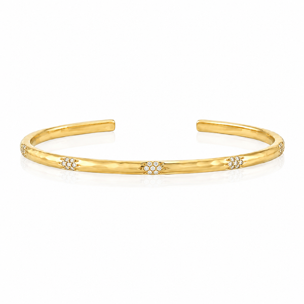 Sevenfold Diamond Bracelet Yellow Gold 6.5" by Logan Hollowell Jewelry