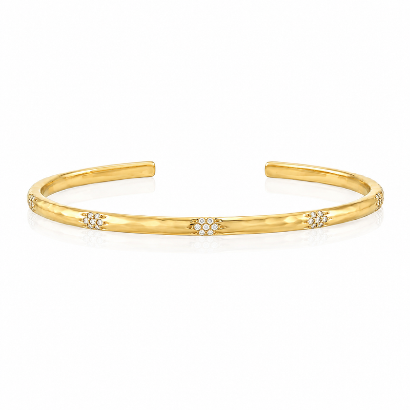 Sevenfold Diamond Bracelet Yellow Gold by Logan Hollowell Jewelry
