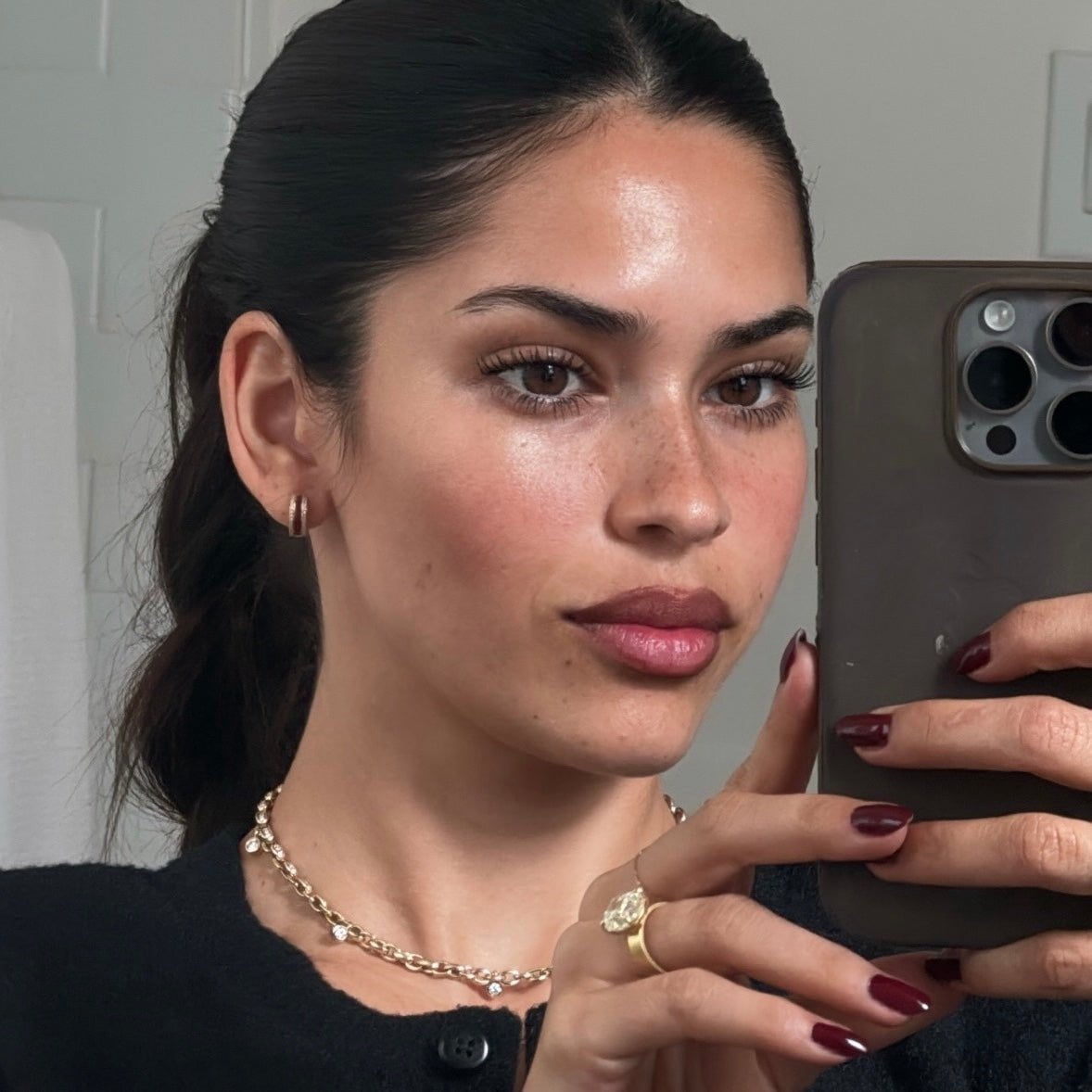 Classic Diamond Chain Gypsy Roma Choker by Logan Hollowell Jewelry