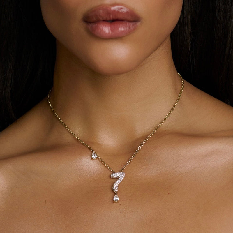 7 Pavé Diamond Numerology Necklace by Logan Hollowell Jewelry