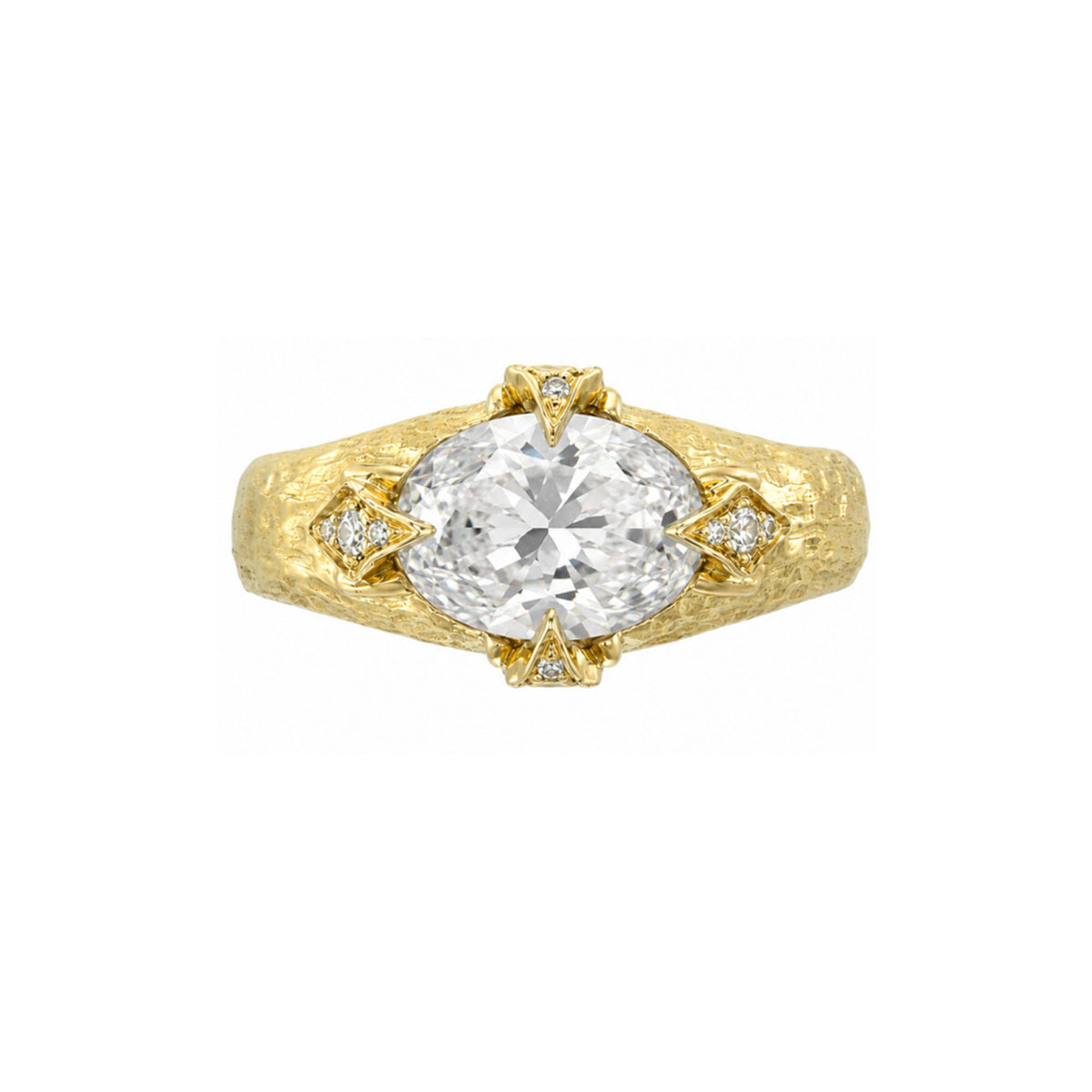 Queen 2.0 Diamond Ring Yellow Gold 3 by Logan Hollowell Jewelry