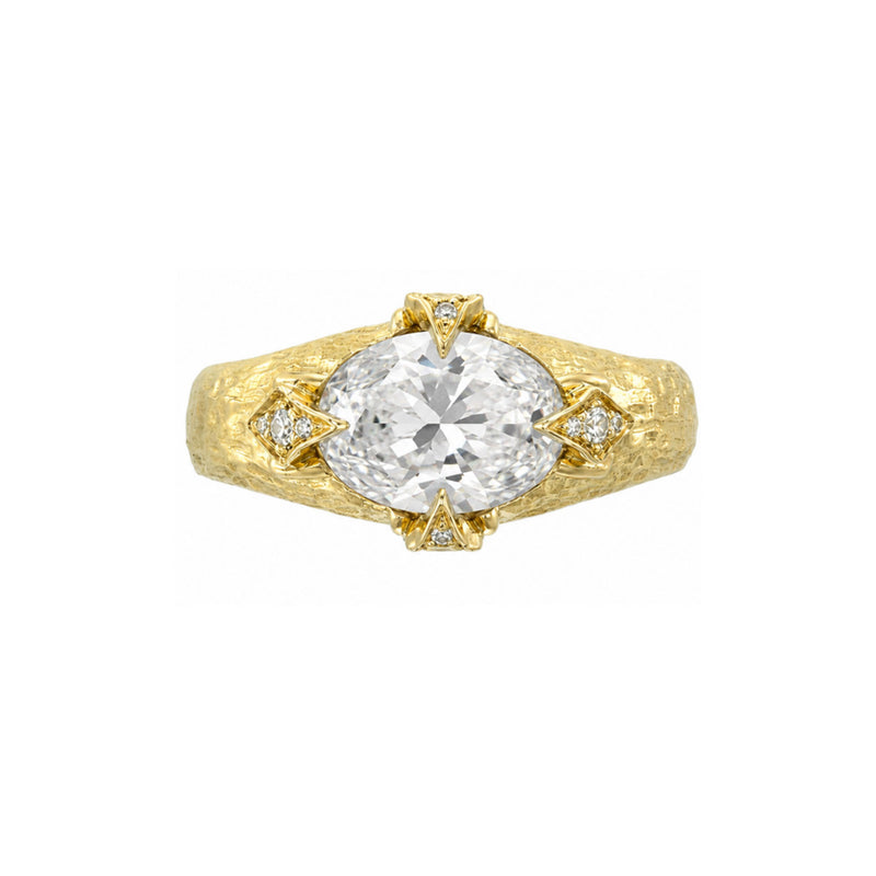 Queen 2.0 Diamond Ring Yellow Gold 3 by Logan Hollowell Jewelry