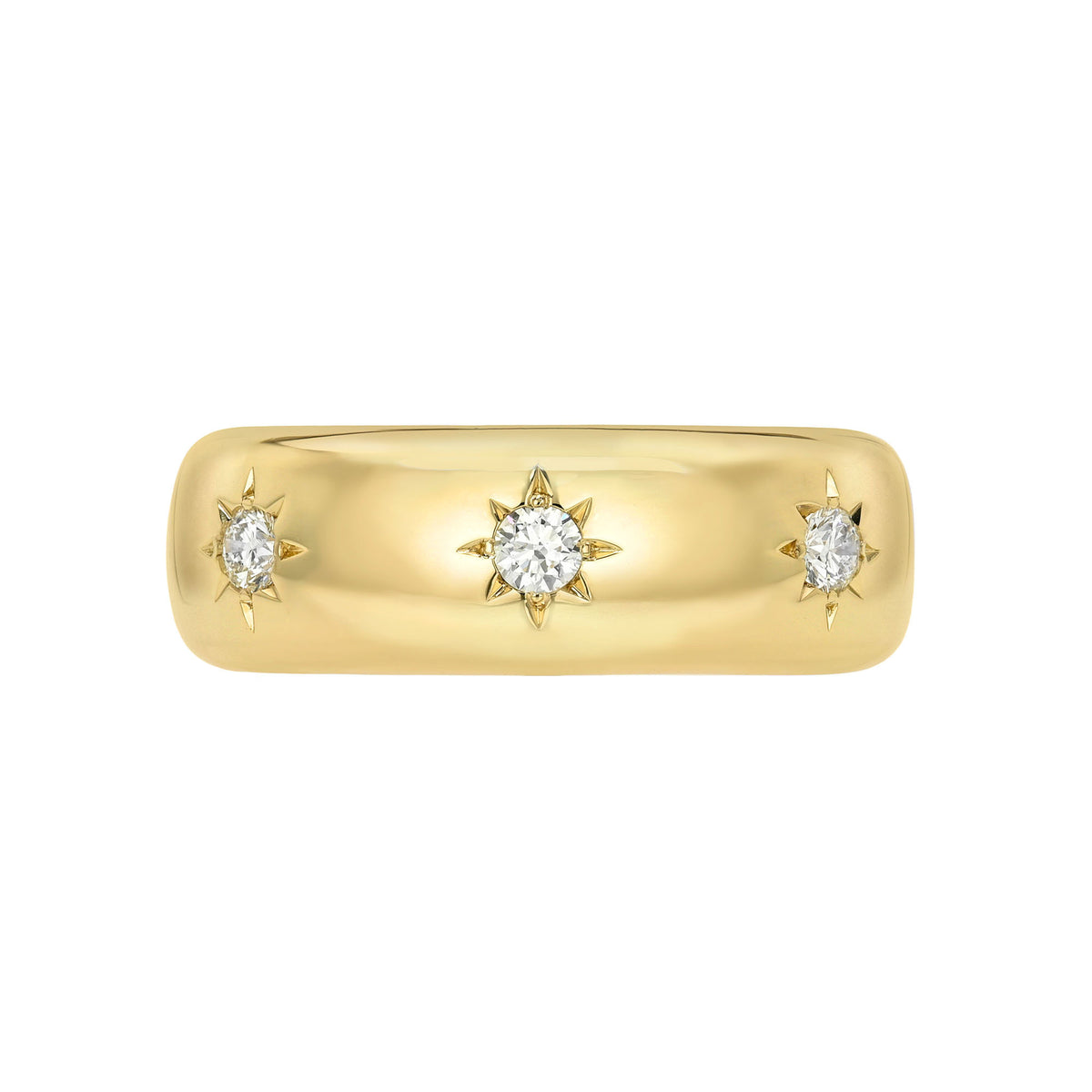 The Star Set Diamond Aura Sleeve (Nat) Gen 5 Natural Yellow Gold 7 by Logan Hollowell Jewelry