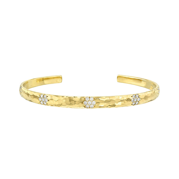 Sevenfold Diamond Arm Cuff Yellow Gold by Logan Hollowell Jewelry
