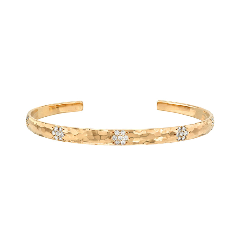 Sevenfold Diamond Arm Cuff Rose Gold by Logan Hollowell Jewelry