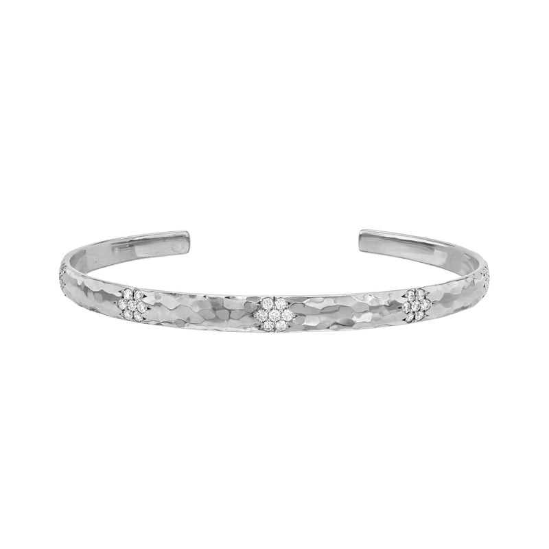 Sevenfold Diamond Arm Cuff White Gold by Logan Hollowell Jewelry
