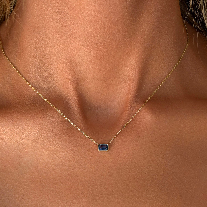 Talisman Emerald Cut Necklace by Logan Hollowell Jewelry