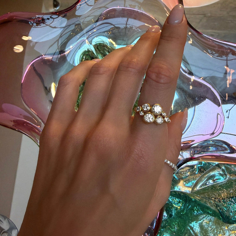 Diamond Bubble Ring by Logan Hollowell Jewelry