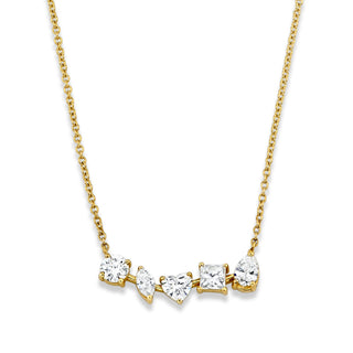 Harmony Diamond Necklace Yellow Gold Lab-Created 13"-14" by Logan Hollowell Jewelry