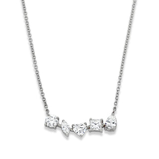 Harmony Diamond Necklace White Gold Lab-Created 13"-14" by Logan Hollowell Jewelry