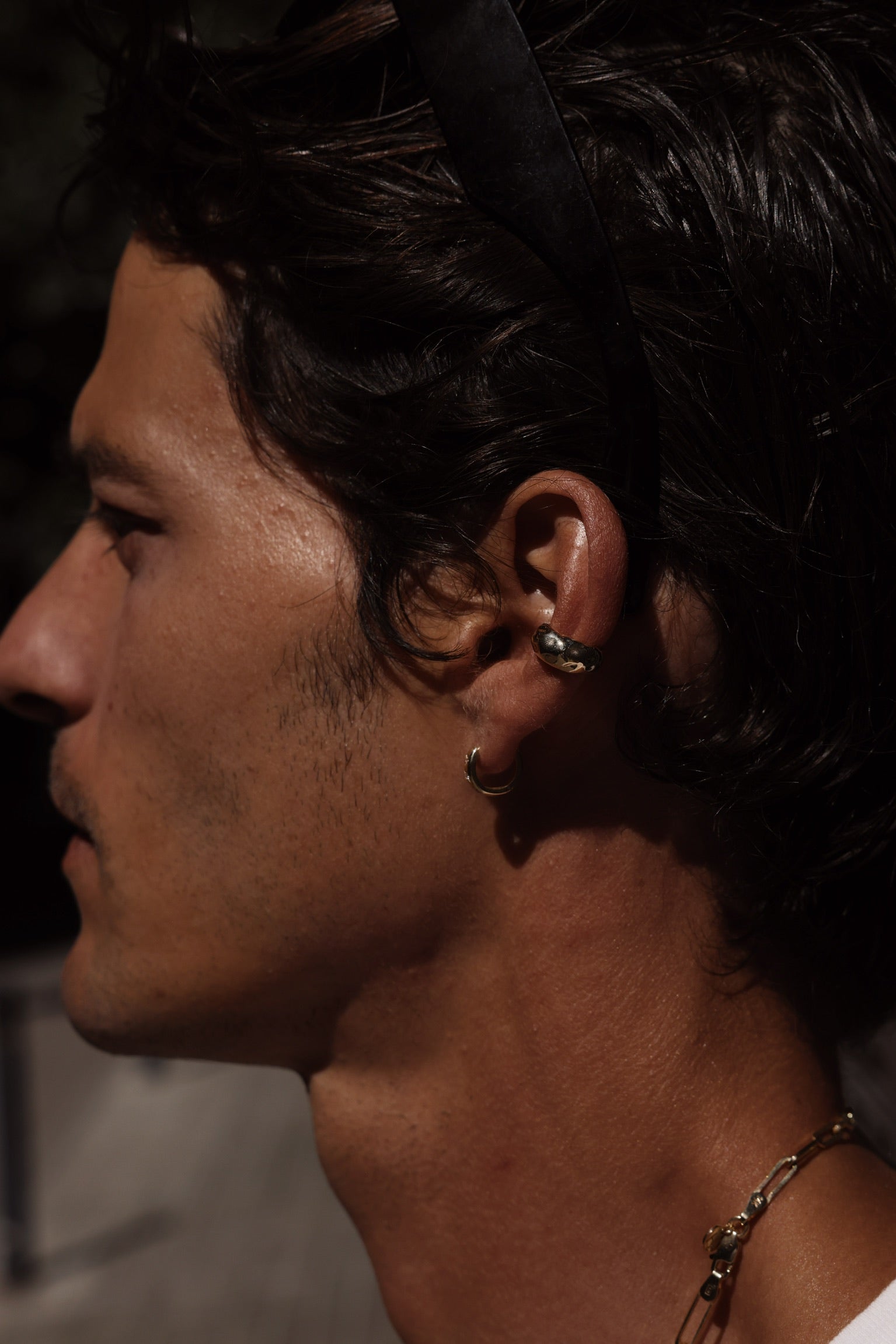 Solid Mini Goddess Hoops by Logan Hollowell Jewelry