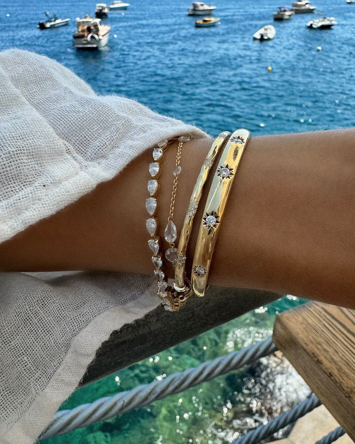 Sevenfold Diamond Bracelet by Logan Hollowell Jewelry