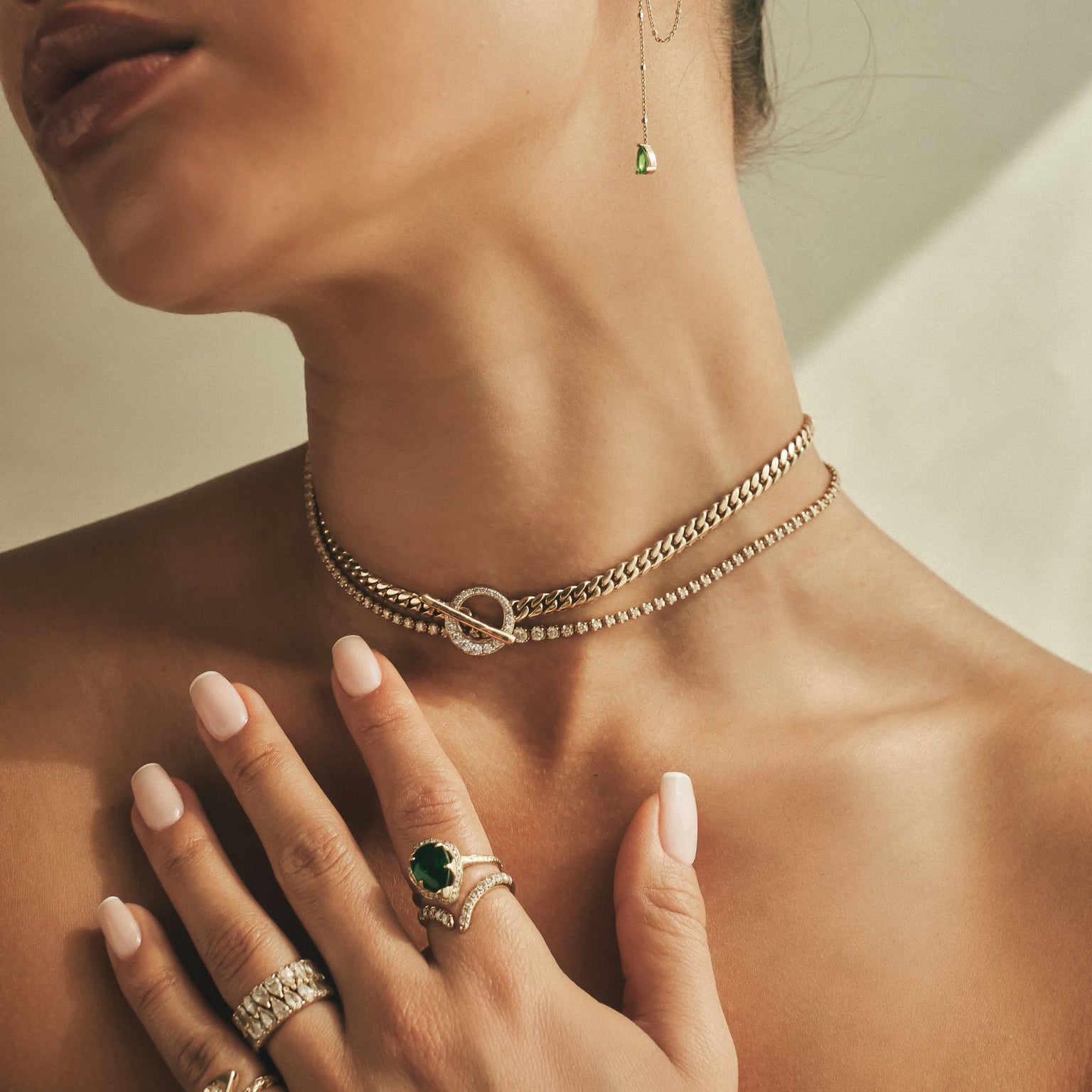 Queen Cuban Choker with Pavé Diamond Unity Toggle | Ready to Ship by Logan Hollowell Jewelry
