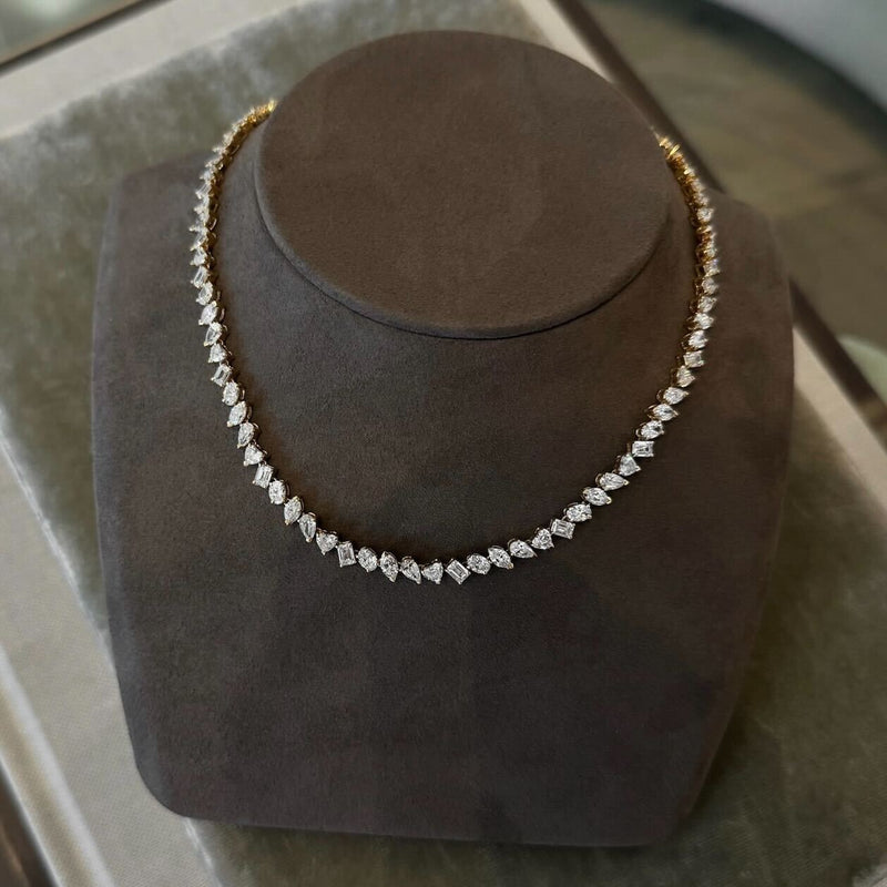 Fortuna Diamond Tennis Necklace (One off 15.25") by Logan Hollowell Jewelry