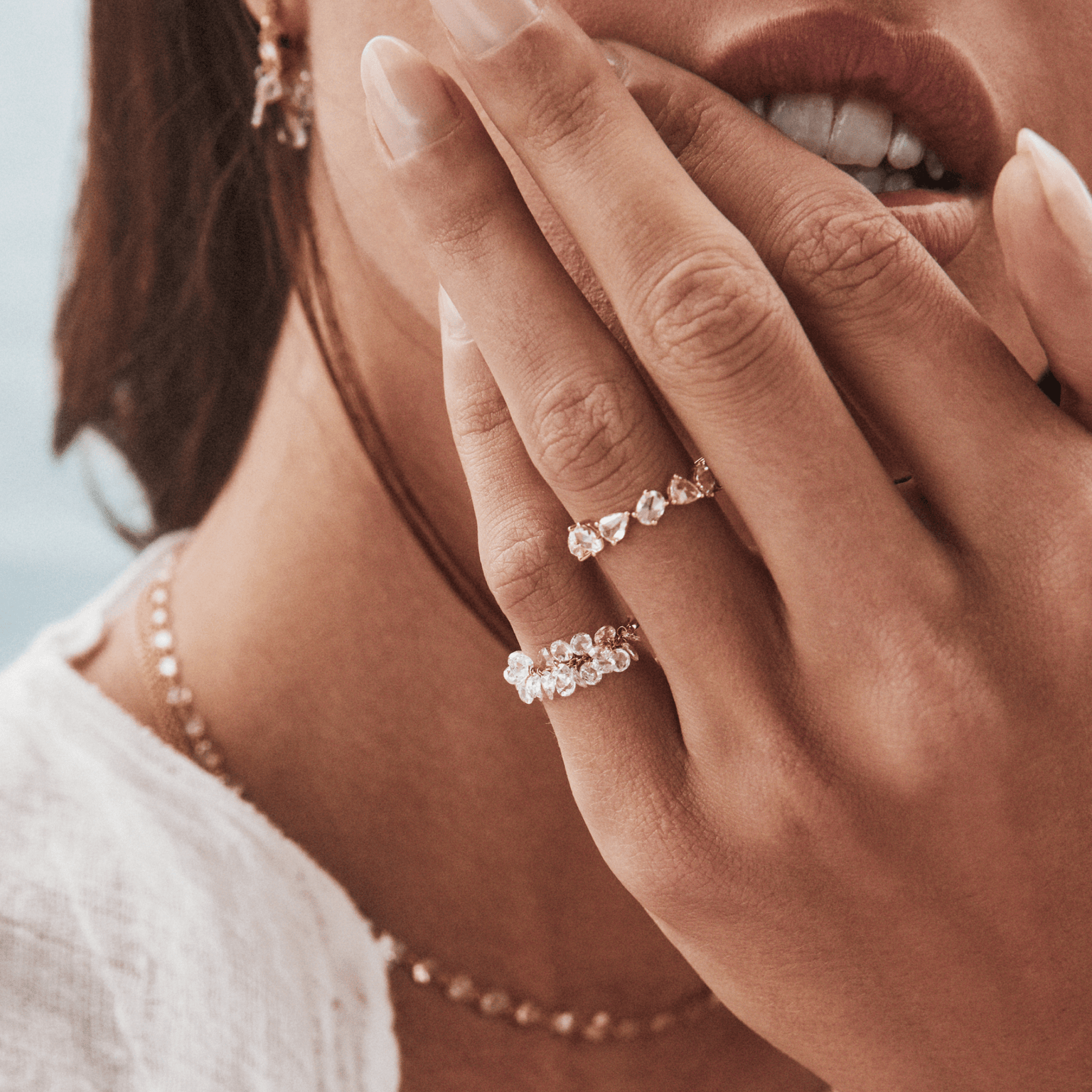 Eau de Rose Cut Multi Shape Diamond Band by Logan Hollowell Jewelry
