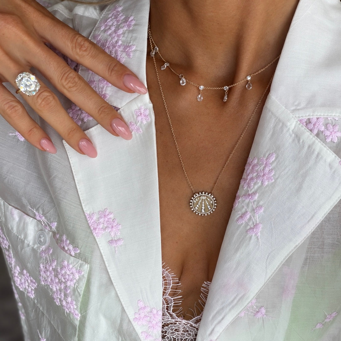 Petite "You Are My Sunshine" Diamond Necklace 2.0 by Logan Hollowell Jewelry