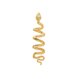 Kundalini Snake Charm Yellow Gold   by Logan Hollowell Jewelry