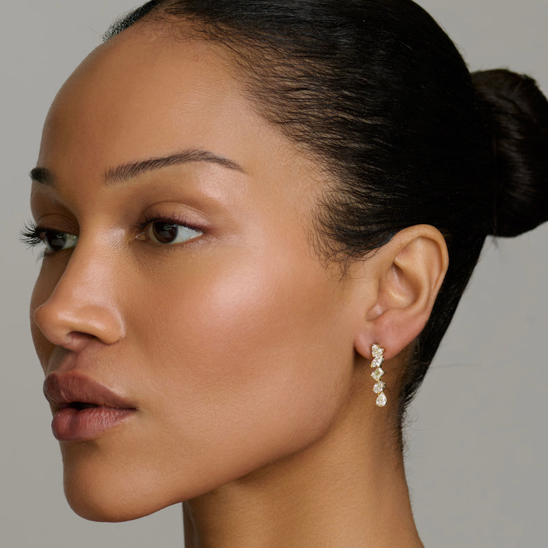 Fortuna Diamond Drop Earrings by Logan Hollowell Jewelry