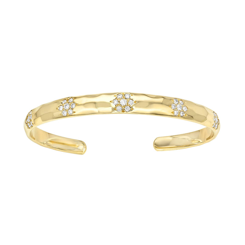 Sevenfold Cuff Bracelet Yellow Gold 6.5" by Logan Hollowell Jewelry