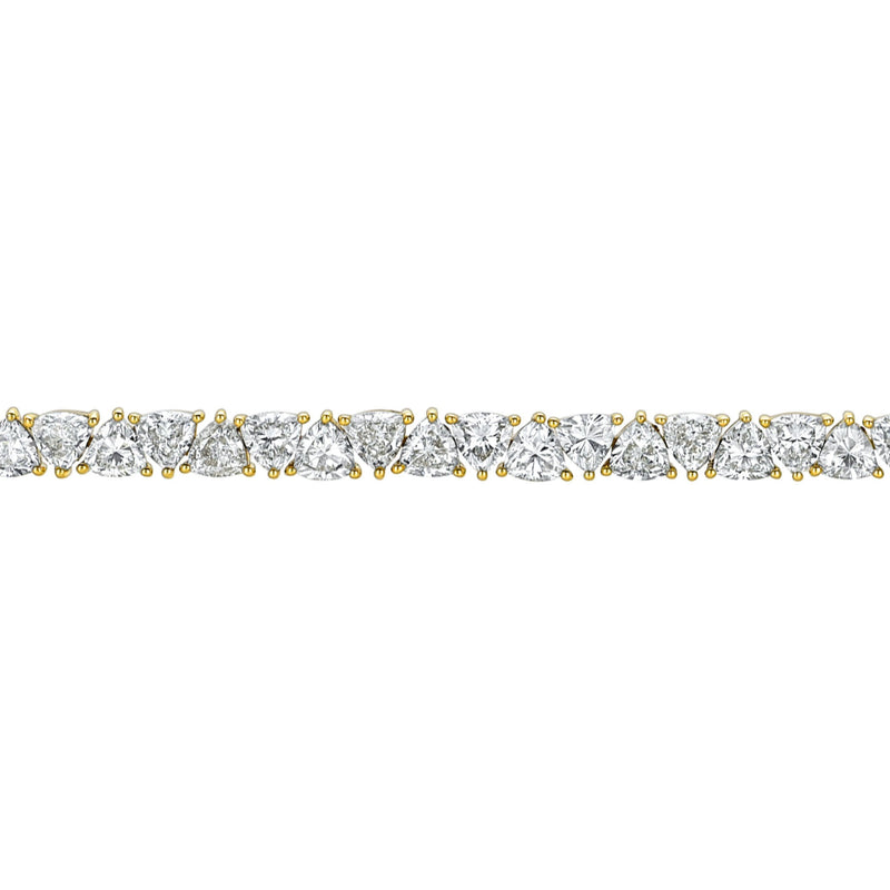 Trillion Diamond Tennis Bracelet by Logan Hollowell Jewelry