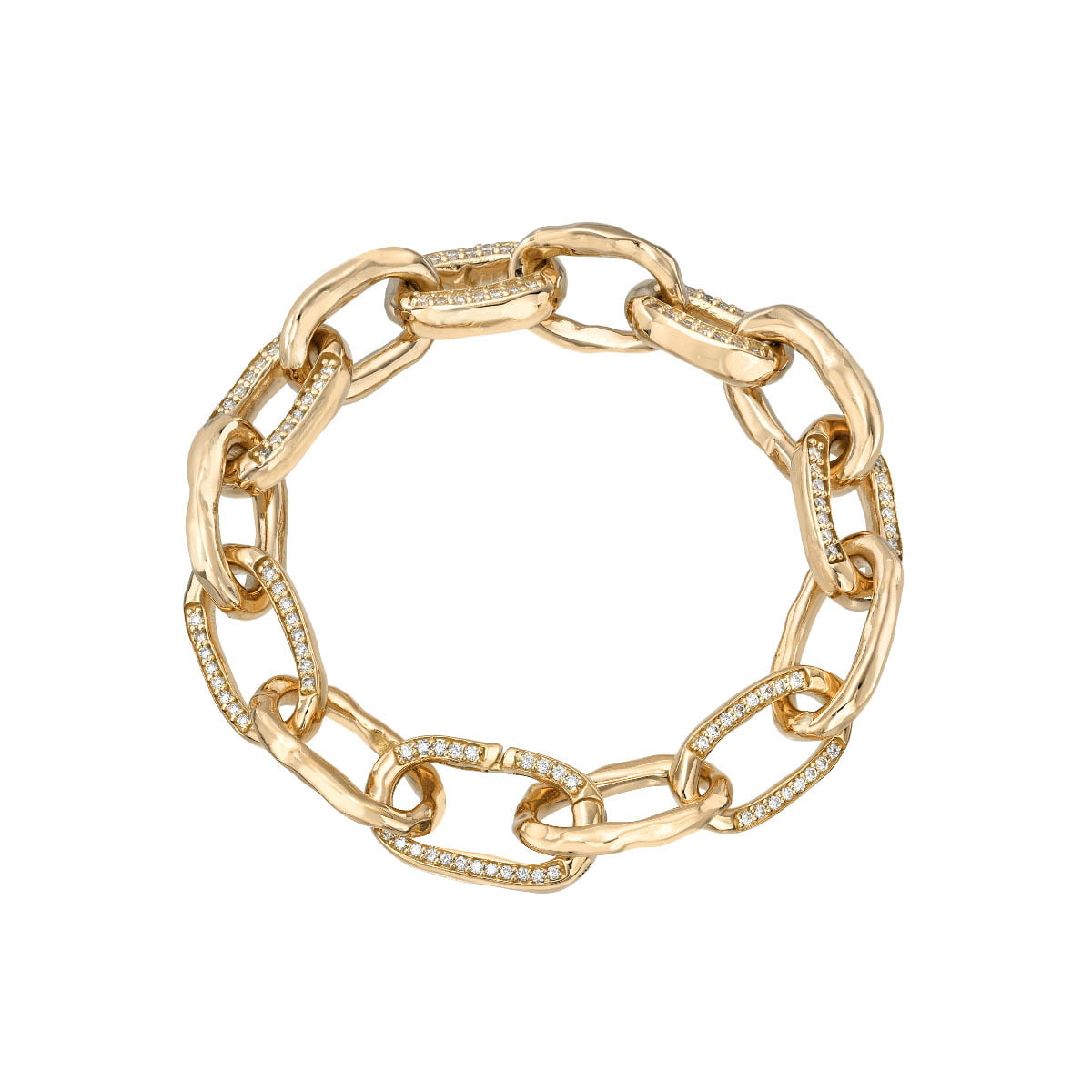 Atlantis Diamond Chain Bracelet Rose Gold by Logan Hollowell Jewelry