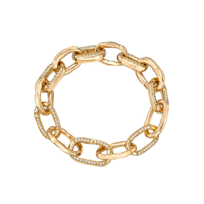 Atlantis Diamond Chain Bracelet Rose Gold by Logan Hollowell Jewelry