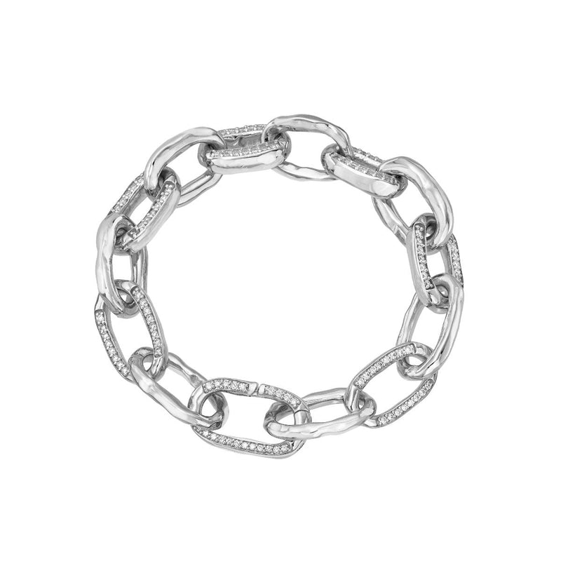 Atlantis Diamond Chain Bracelet White Gold by Logan Hollowell Jewelry
