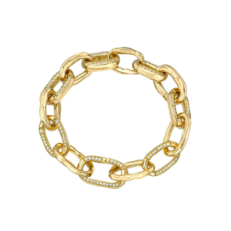 Atlantis Diamond Chain Bracelet Yellow Gold by Logan Hollowell Jewelry