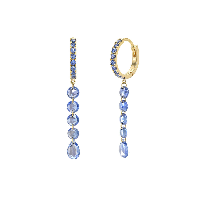 Eau de Rose Cut Drop Earrings