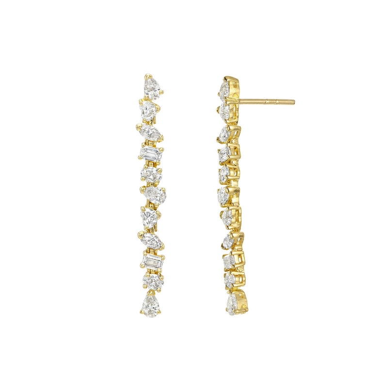 Fortuna Drop Earrings Yellow Gold by Logan Hollowell Jewelry