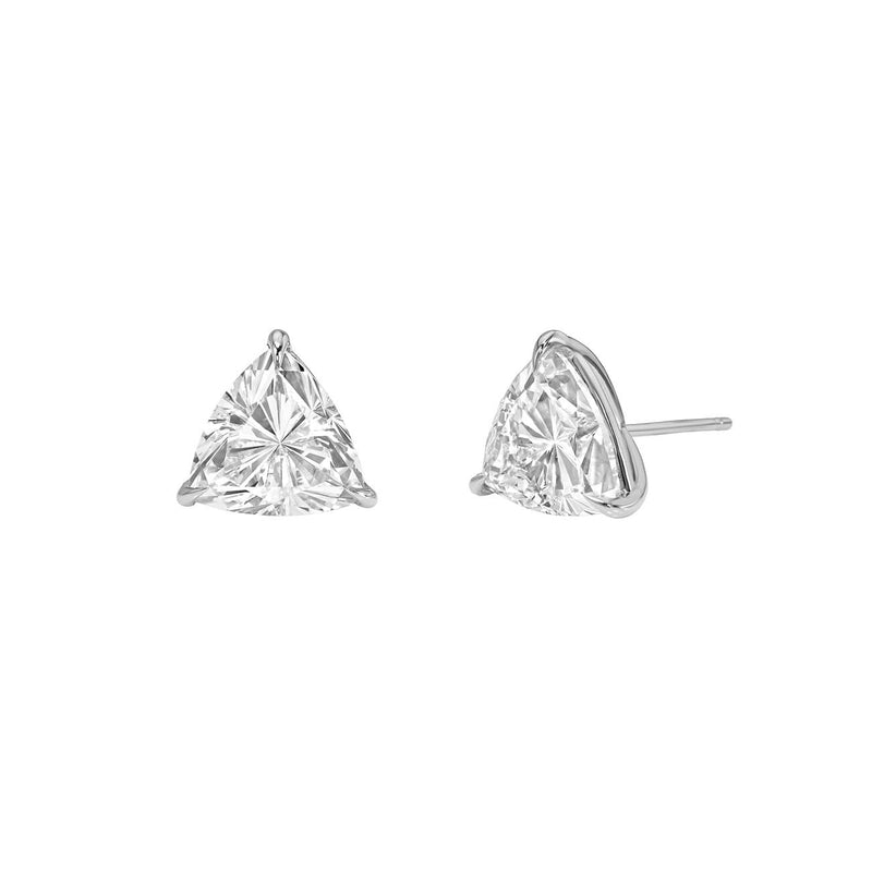 Trillion Diamond Martini Studs White Gold 14K by Logan Hollowell Jewelry