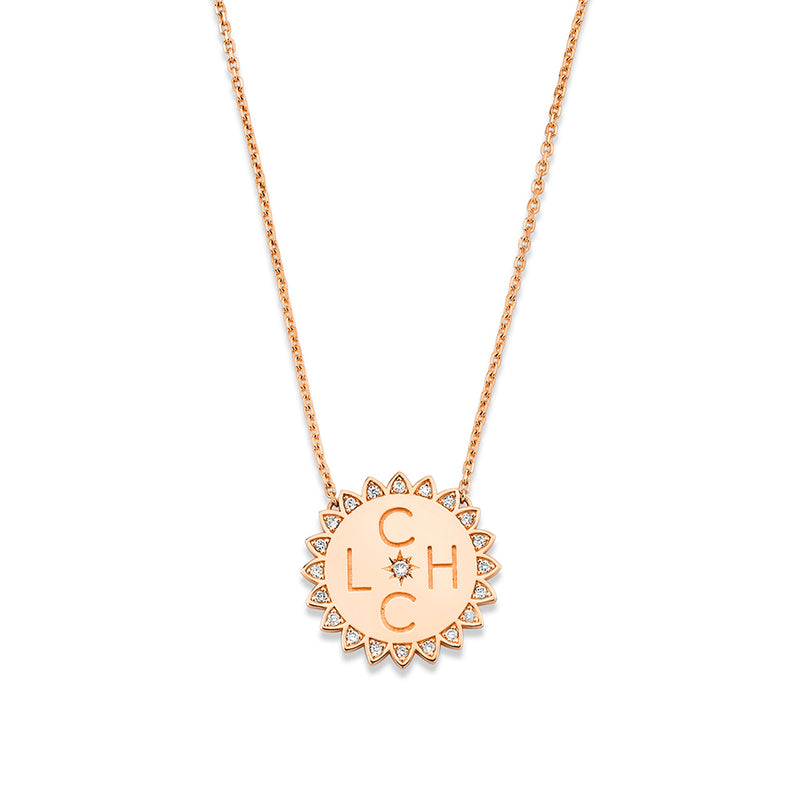 Custom Initials Classic "You Are My Sunshine" Necklace Rose Gold 4 by Logan Hollowell Jewelry