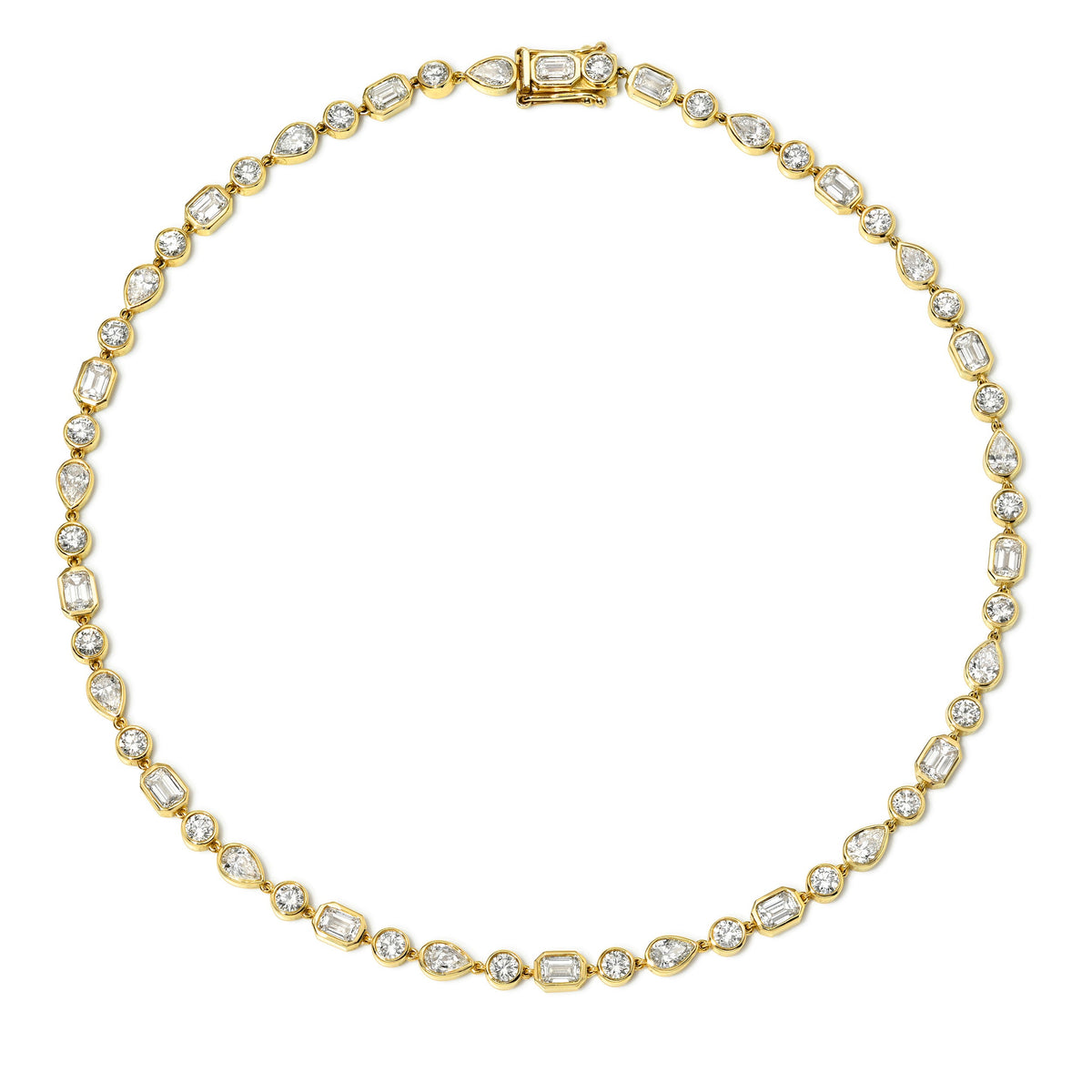 Diana Diamond Necklace (LAB) Yellow Gold by Logan Hollowell Jewelry