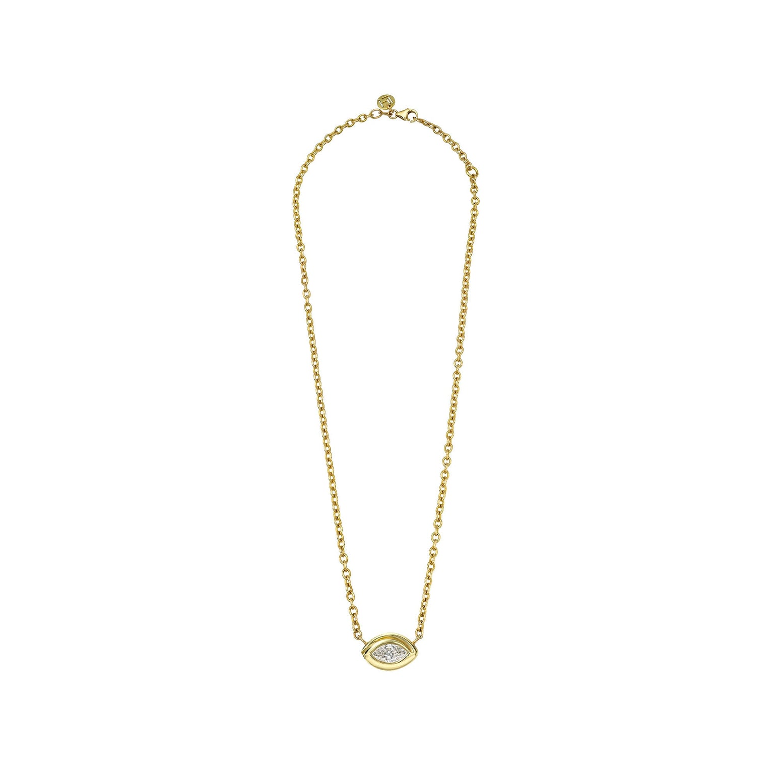 Enigma Marquee Diamond Angel Eye Pendant | Ready to Ship by Logan Hollowell Jewelry