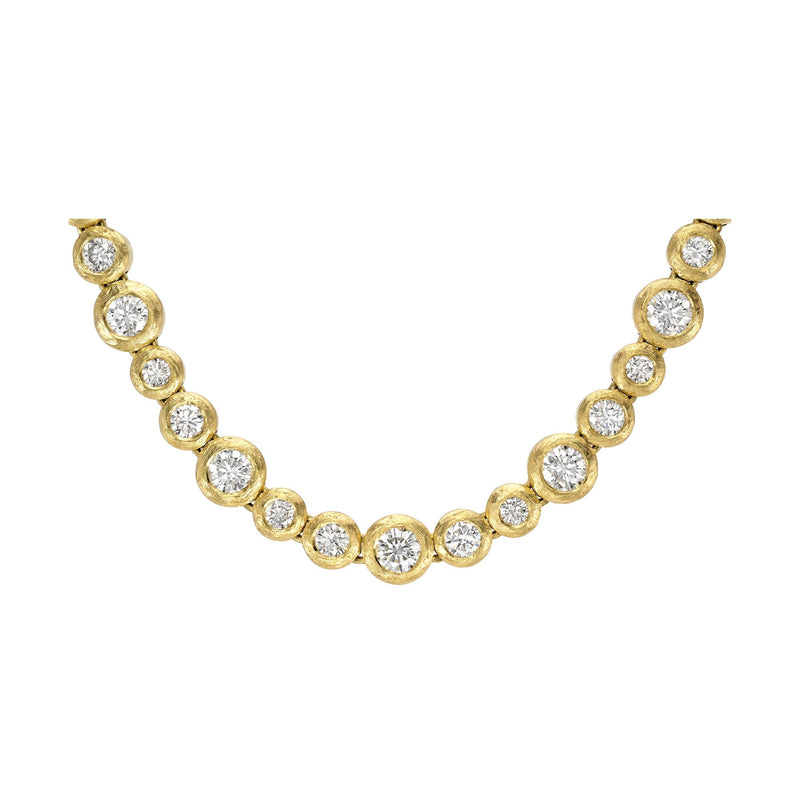 Diamond Bubble Link Necklace by Logan Hollowell Jewelry