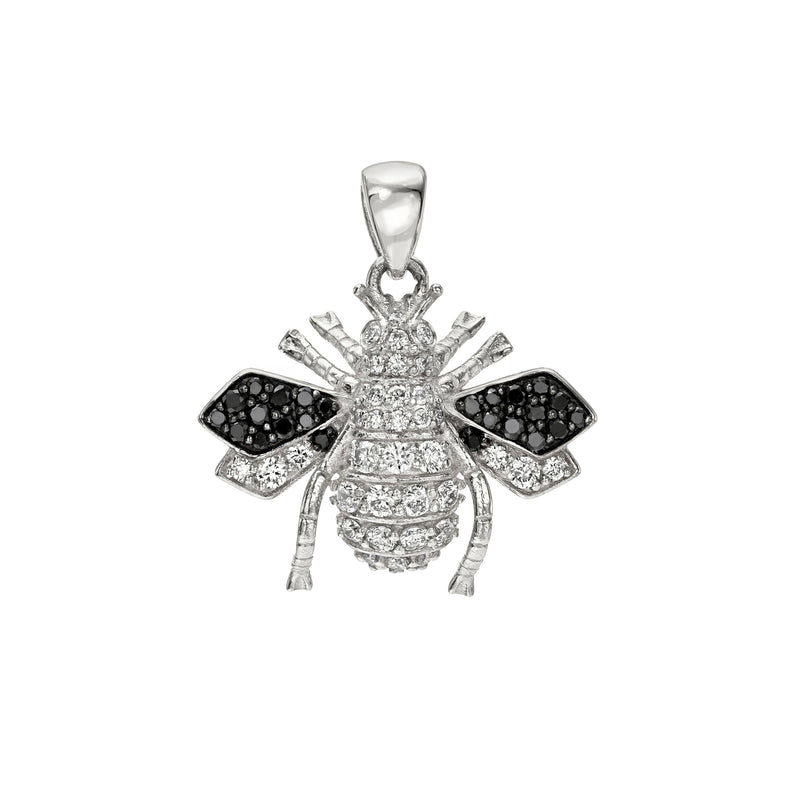 Diamond Arista Bee Pendant White Gold by Logan Hollowell Jewelry