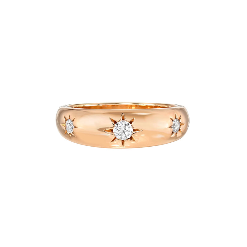 Star Set Rounded Ring (Off Size) by Logan Hollowell Jewelry